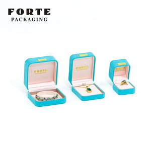 FORTE Wholesale Custom Special Shape Necklace Pendant <b>Gifts</b> Packaging Travel Suede Jeweley <b>Box</b> With Logo - Product Image 4