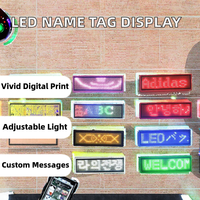 Pantalla LED Digital Programable Brillante Mini Etiqueta 1 Año para Fiestas, Reuniones, Hoteles, Insignia Luminosa con Nombre SDK para Metro y Ascensor