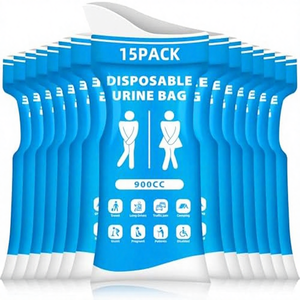 Kantong Urin Sekali Pakai 900ML dengan Ritsleting, Cetak Gravure, Bahan LDPE, untuk Wanita & Pria, Darurat, Perjalanan, Kantong Urin Portabel (Pribadi) - Product Image 1