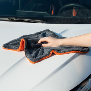 Paño de microfibra de limpieza multiusos para coche, toalla de secado con detalles grises, absorbente de agua alta, toalla para coche, Herramientas de limpieza para coche - Product Image 1