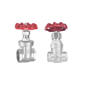 China Manufacture Price Screw Gate Valves 316 Stainless Steel Screw End 1/2" Thread Pipe Water Gate Valve