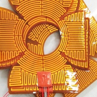 Chauffage auto-adhésif flexible personnalisé en polyimide PI noyau électrique 380V avec résistance élément de tapis chauffant auto-isolé