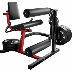 Appareil de musculation multifonctionnel à charge par plaques pour l'entraînement des lombaires et des cuisses, avec fonctions de flexion et extension des jambes, pour usage assis, pour salle de sport - Product Image 3