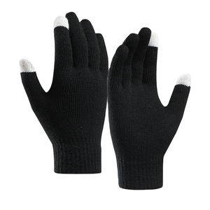Gants d'hiver chauds à écran tactile personnalisés pour hommes pour femmes, style jacquard tricoté en acrylique épais, utilisation quotidienne, ventes directes en usine - Product Image 1