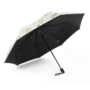 Mini paraguas plegable de color rosa, sombrilla de protección solar Uv plegable, a prueba de viento, <span class=keywords><strong>3</strong></span> pliegues, venta al por mayor, China - Product Image 6