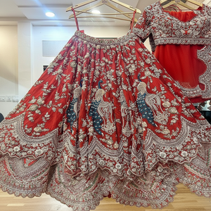 Flare Fox Georgette Lehenga Choli Traditional <b>Indian</b> & <b>Pakistani</b> <b>Clothing</b> with Sequins Embroidery Crafted From Elegant Silk - Product Image 1