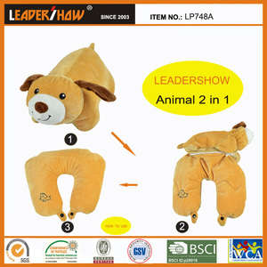 Adorable oreiller de <span class=keywords><strong>voyage</strong></span> 2-en-1 en forme de <span class=keywords><strong>pingouin</strong></span>, peluche animale de dessin animé et support de cou en U, coussin pliable pour avion et voiture - Product Image 5