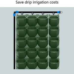 Jardinière verticale Greenwall, mur végétal, pot de fleurs en plastique auto-arrosant avec système d'irrigation goutte à goutte - Product Image 5