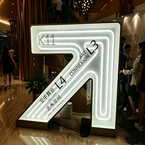 Letreros direccionalmente iluminados con tubos LED 3D personalizados, resistentes al agua, para interiores, letreros con letras, letreros iluminados para pilares de tiendas - Product Image 2