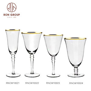 Prezzo a buon mercato Hotel banchetto matrimonio bicchieri bicchieri vino rosso whisky Champagne flauto bicchieri <span class=keywords><strong>bicchiere</strong></span> <span class=keywords><strong>da</strong></span> vino con bordo in oro rosa - Product Image 2