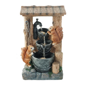 Fontaine à eau en résine à énergie solaire, fonctionnement silencieux, design étanche, installation autonome pour usage intérieur/extérieur - Product Image 4