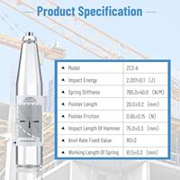 Certificado de Calibración, Escala de Valor de Rebote, Prueba de Concreto, Martillo de Rebote de Concreto Digital Mecánico Schmidt, Probador de Dureza