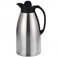 Thermos en acier inoxydable à double paroi isolé sous vide 2L, théière Jigong de style européen, isolation thermique 12-24 heures, pour la maison