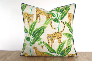 Federa per <span class=keywords><strong>Cuscino</strong></span> in Poliestere con Bordatura, Copricuscino Primaverile Blu-Grigio - Product Image 4