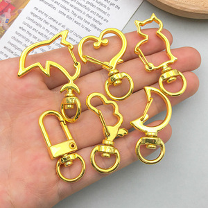 Xoay Kim Loại Trái Tim Sao Thiết Kế Mùa Xuân Snap <span class=keywords><strong>Keychain</strong></span> Clip Sáng Tạo Treo Khóa Vòng Chìa Khóa DIY Móc Khóa Số Lượng Lớn Túi Phụ Kiện - Product Image 6
