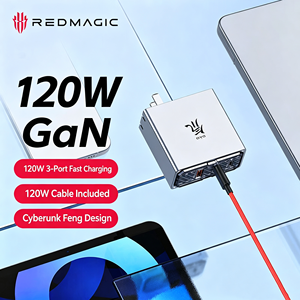 Chargeur GaN Nubia RedMagic Daofeng 120W, bloc de charge rapide 3 ports 100W PPS PD 45W, compatible avec 11Pro+, 10SPro+, Gaming Tab - Product Image 6