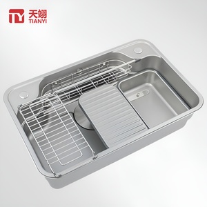 Modern Style TIANYI Pedestal Stainless Steel Sink with Square Tank 5-Year Warranty Single <b>Kitchen</b> Sink - Product Image 1
