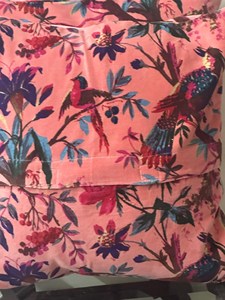 Funda de Almohada de Terciopelo, Estampado Floral de Aves, Rosa Intenso, Tamaño Personalizable, Fundas de Almohada de Terciopelo Atractivas - Product Image 3