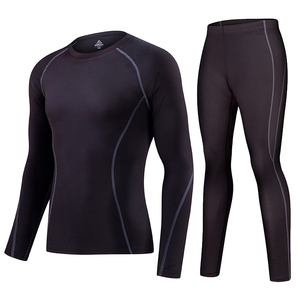 Vente en gros de vêtements de sport tenue de sport tissu élastique respirant évacuation de l'humidité 2 pièces hommes et femmes - Product Image 2