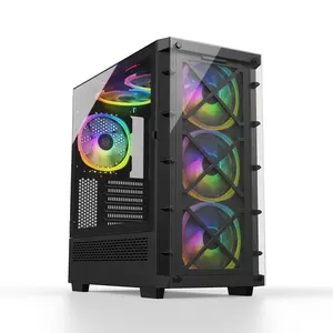 Armoire de jeu ATX, tour de Pc en verre trempé, châssis tour ATX, pour ordinateur fixe