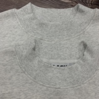 Sweat-shirt à col rond en molleton français pour femme avec lettres brodées de haute qualité et logo personnalisé