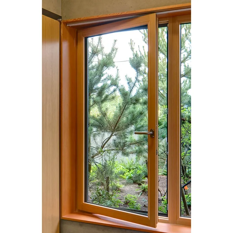 एकल फलक ख़िड़की आवक शीशे का आवरण के लिए झुकाव और बारी लकड़ी के खिड़की आवासीय
