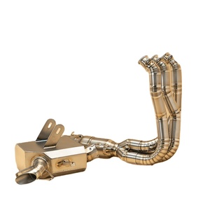 <span class=keywords><strong>Pour</strong></span> Triumph 660, échappement complet en alliage de titane bleu/or/polissage miroir, aspect d'origine - Product Image 3