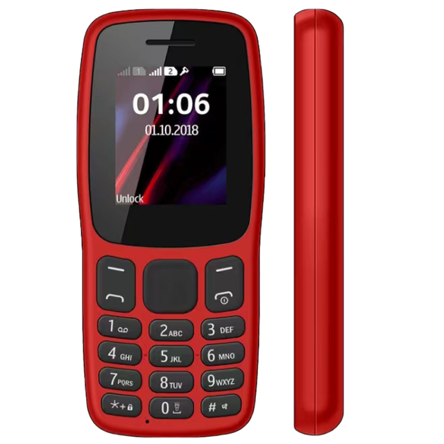 New Simple Button Cell Phone with Dual Sim Card Feature Basic 2G Bar Wholesale Cheap