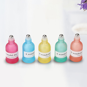 High-grade Round <strong>Essential</strong> <strong>Oil</strong> Roller Ball Bottle <strong>Walnut</strong> Beech Lid Spray Sample Perfume Bottle Custom Color logo - Product Image 2