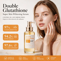 Sérum Visage Double Glutathion OEM Super Éclaircissant Anti-Taches Naturel Végétalien Soin du Visage
