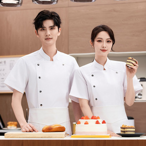 Vêtements de cuisine personnalisés unisexes et écologiques, vestes de chef en coton, uniformes de restaurant, uniformes de chef confortables de grande taille blancs - Product Image 3