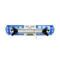 Feux stroboscopiques LED pour ambulance, bleu et blanc, lumière de toit, prix d'usine, barre lumineuse d'avertissement LED avec haut-parleur