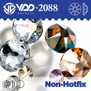 VDD 055 Cristal <span class=keywords><strong>AB</strong></span> SS16-SS50, Piedras de Cristal Planas de Alta Calidad 2088, <span class=keywords><strong>8</strong></span> Grandes y <span class=keywords><strong>8</strong></span> Pequeñas, para Decoración de Uñas DIY - Product Image 4