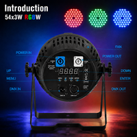 54 projecteurs PAR RGBW de performance 180W 25 °   Beam 8/30 °   Option DMX512 pour spectacles itinérants, mariages et fêtes