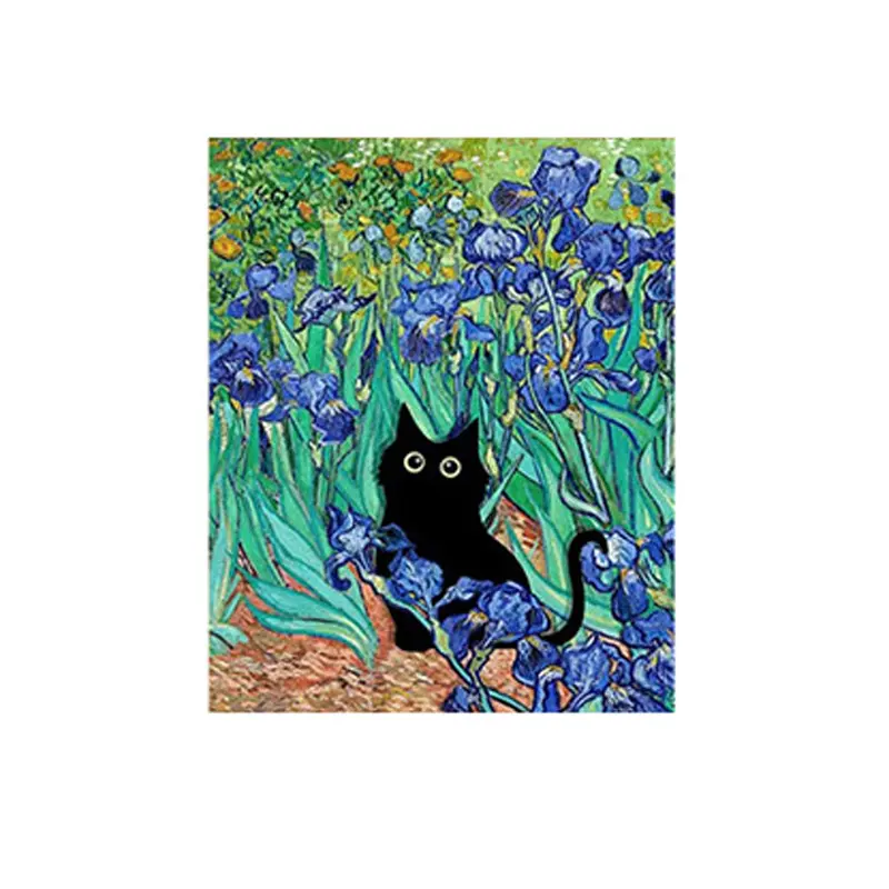 Mèo và bức tranh nghệ thuật nổi tiếng thế giới chiến thắng sản phẩm 2024 nghệ thuật treo tường mèo sáng tạo