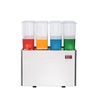 Presse-agrumes unique de 16 litres en acier inoxydable pour restaurant de Dubaï Distributeur de jus froid à deux cylindres avec 3 réservoirs Distributeur de boissons avec glace