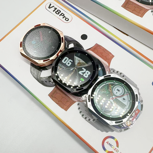 Hot Selling V18 Pro Smartwatch Watch Waterproof Active 2 Full Touch Screen <b>Bracelet</b> V18pro Round <b>Smart</b> Watch - Product Image 3
