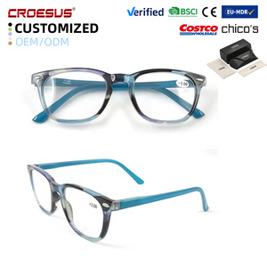 Gafas <span class=keywords><strong>de</strong></span> Lectura Transparentes Azules <span class=keywords><strong>de</strong></span> Alta Calidad, Modernas, Ligeras y Duraderas <span class=keywords><strong>para</strong></span> Oficina y Trabajo <span class=keywords><strong>con</strong></span> Estuche, Venta al Por Mayor - Product Image 1