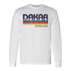 Camiseta de manga larga Dakar Senegal, diseño retro, unisex, talla para adultos - Product Image 2