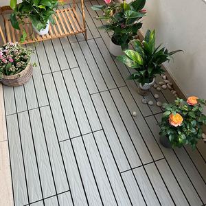 Terraza PE enclavamiento a presión clic tablero salida de fábrica coextrusión DIY WPC patio cubierta <span class=keywords><strong>azulejos</strong></span> - Product Image 4