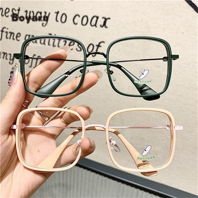 Boyarn Personalized Designer Unisex Large Oversized Eyeglasses Acetate Oversized Square Glasses Frame Los Anteojos Shades