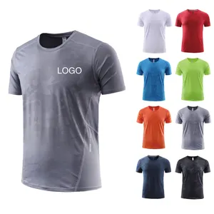 Mens Gym Tshirt Custom Logo Quick Dry Tshirt Mens Running Tshirts Sport T Shirt For Men