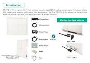 Détecteur de cassette DR sans fil EURVET ISO 4090, panneau de radiographie numérique ADC à faible dose, compatible avec Bucky Tray, stable, ISync et <span class=keywords><strong>AED</strong></span> - Product Image 4