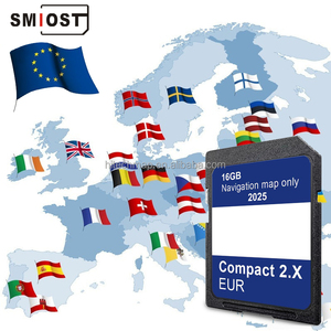 Smiost 16GB <span class=keywords><strong>Android</strong></span> <span class=keywords><strong>GPS</strong></span> cập nhật tự động ngoại tuyến bản đồ điều hướng SD thẻ nhớ cho Hyundai 2.x 2025 Châu Âu i20 H1 Santa Fe - Product Image 1