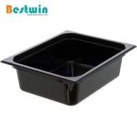 Bac Gastronorm en plastique PC de 6 pouces de profondeur, format 1/2, pour la restauration commerciale, les fêtes et la cuisine, moulé par injection