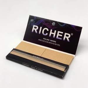 Marque Hemp Rolling Paper Filter Tips, Gomme arabique naturelle, Non blanchi, Style simple, OEM pour accessoires - Product Image 1