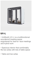 UNIBOOTH Cabine téléphonique insonorisée moderne en aluminium de précision, installation rapide, pour bureau à domicile, centre commercial, hôpital, salle à manger
