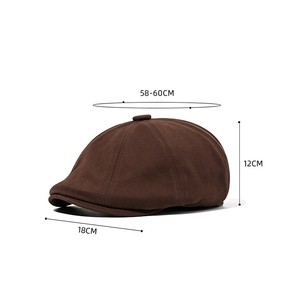 Berretto Vintage Unisex in Cotone Stile <span class=keywords><strong>Peaky</strong></span> <span class=keywords><strong>Blinders</strong></span>, Cappello da Pittore Britannico Occidentale per Donne e Uomini, Taglia Grande - Product Image 2
