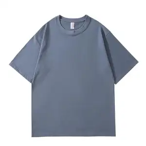 Blanco T-Shirt Custom 100% Katoen T-Shirt Afdrukken Logo Voor Mannen Effen Oversized T-Shirts Gedrukt Wit Zwart T-Shirt