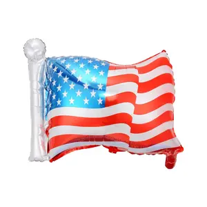 Лидер продаж, 4-й воздушный шар из алюминиевой фольги с американским флагом для Дня независимости, украшения для вечеринки